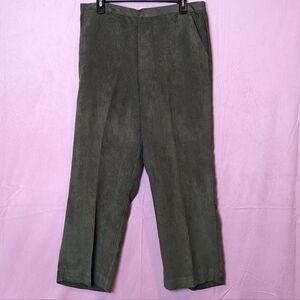 Alfred Dunner Classic Fit Olive Green Pants size 16 Petite